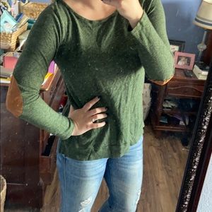 Green long sleeve elbow cover shirt